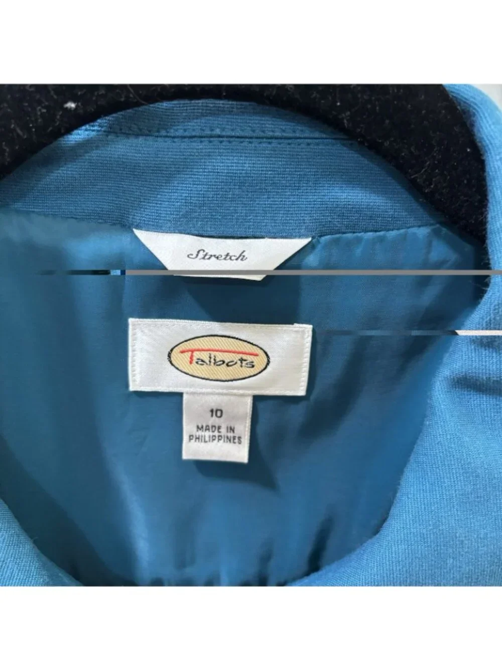 Talbots Teal  three Button Knit Coat A Line With Pokets Size 10 Preppy Classic